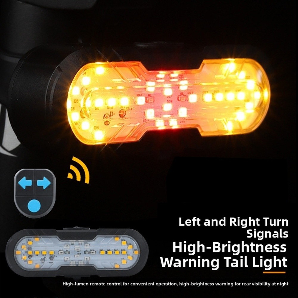 Wireless Remote Turn Signal Light with Type C Fast Charging and Multiple Modes