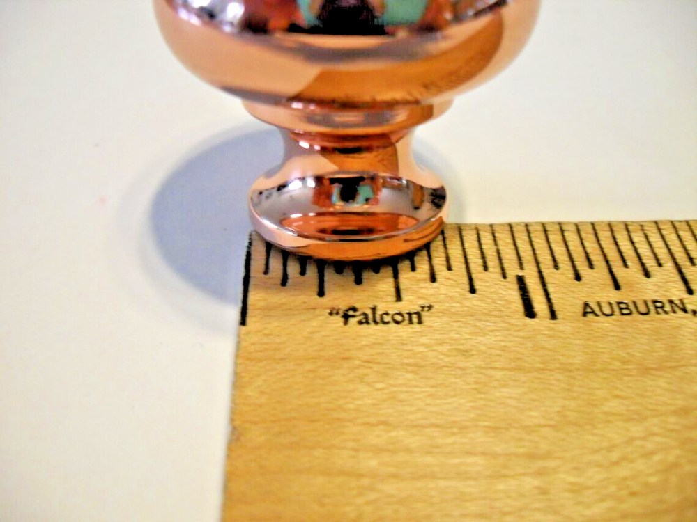 New Polished Heavy Copper Drawer Knobs Ridged Face Cabinet Door Pulls