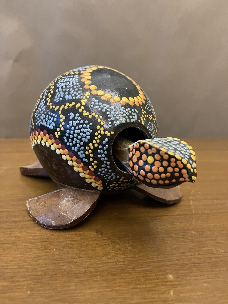 Handpainted Jamaican Coconut Turtle