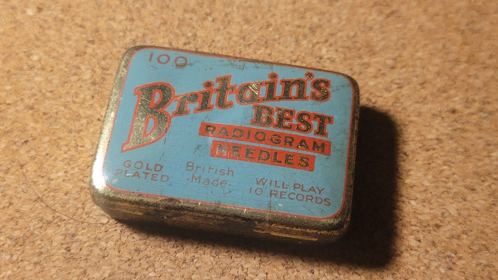 Britain's Best Gramophone phonograph needle Tin - No Needles