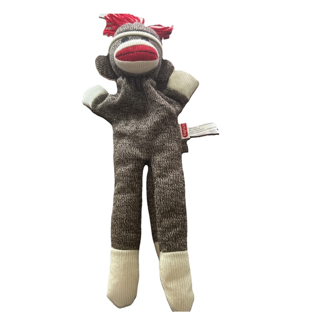 Schylling Sock Monkey Puppet 2012 Hand Clean