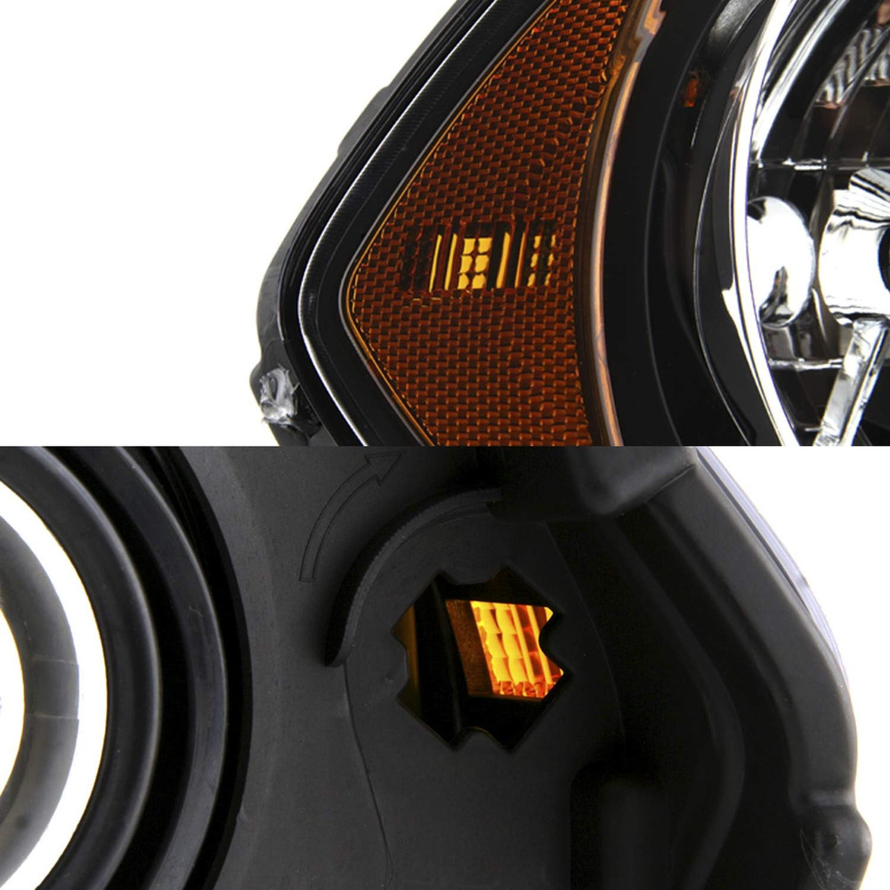 - Fits 2011 2012 2013 Dodge Durango Halogen Model Black Headlights Driver Left+P