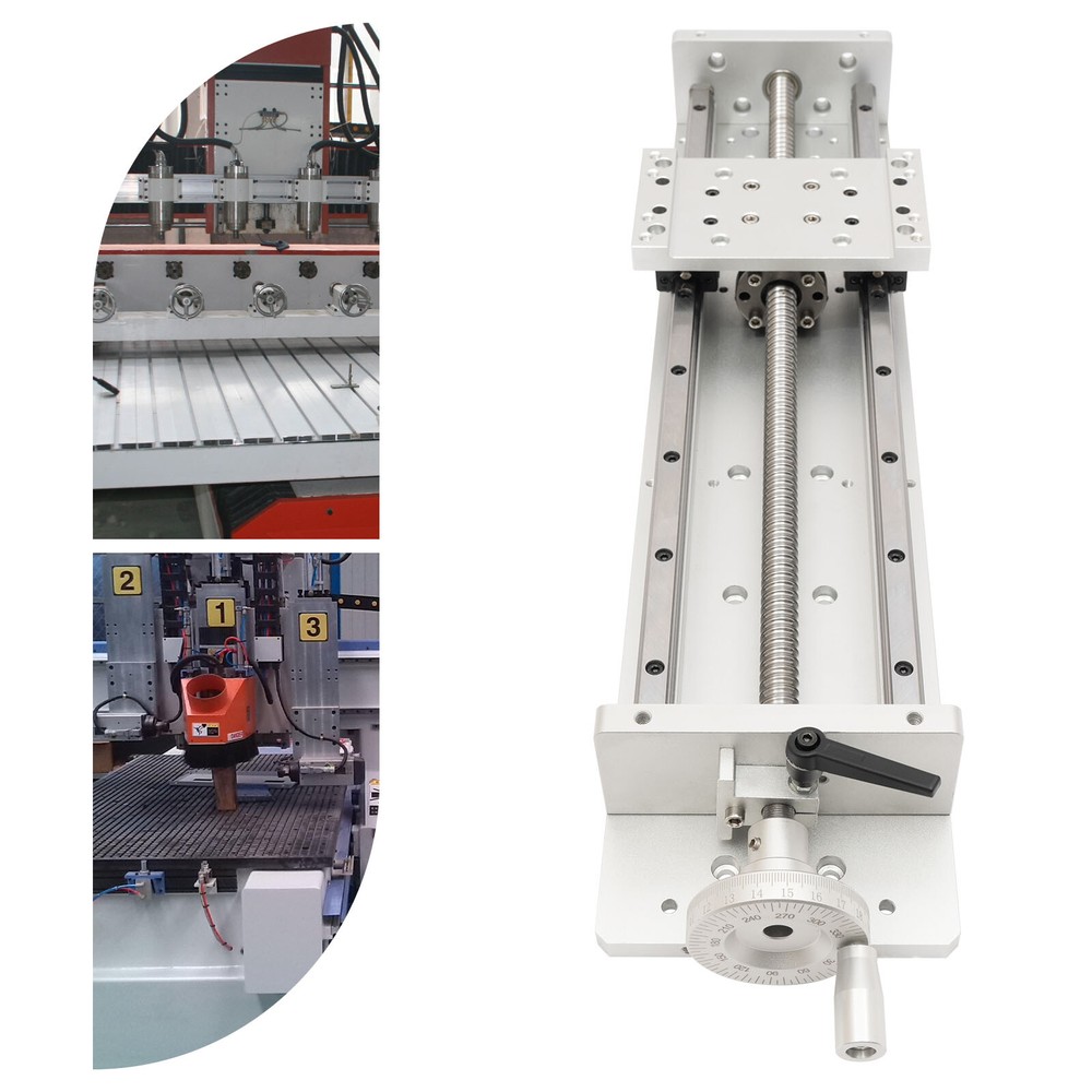 Linear Slide Guide Rail Precision Guide Rail, Manual Sliding Table 400mm/15.75in