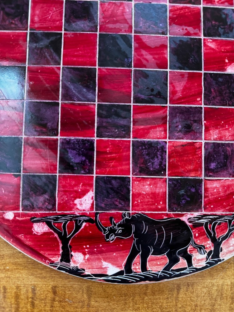 Vintage African Soap Stone Chess/Checkers Board