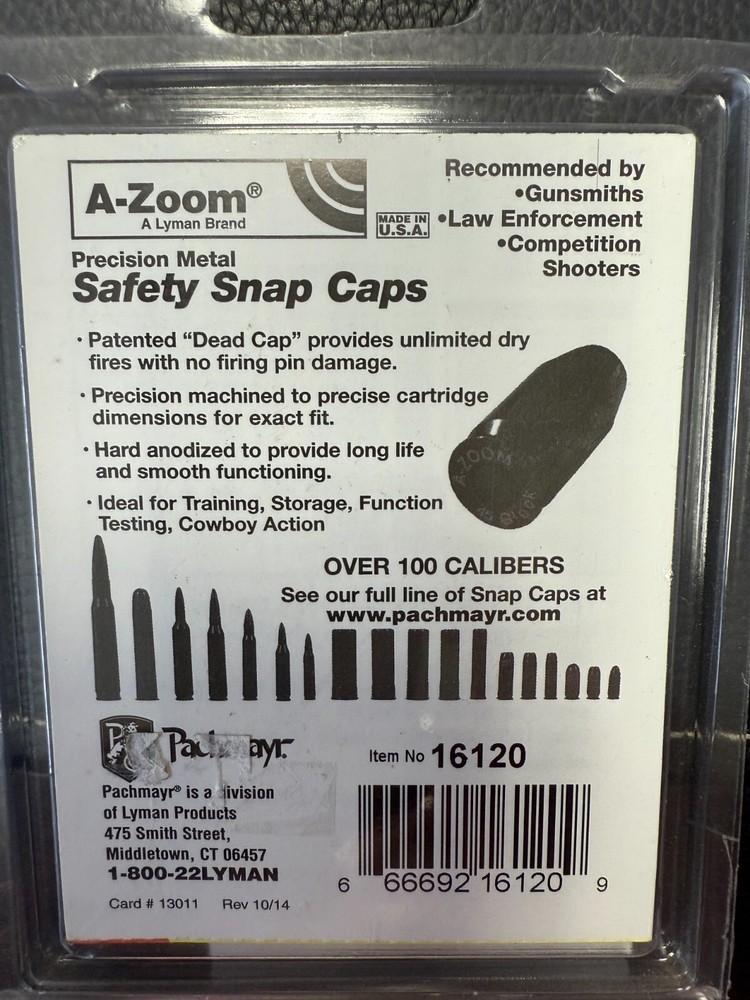 A-zoom Snap Caps Precision METAL Snap Caps FAST SAME DAY SHIPPING