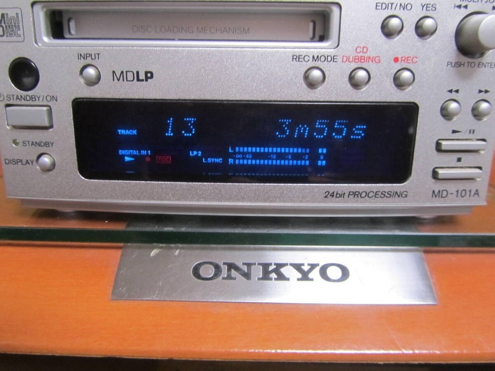ONKYO MD-101A Mini Disc Player Deck Recorder Working Confirmed