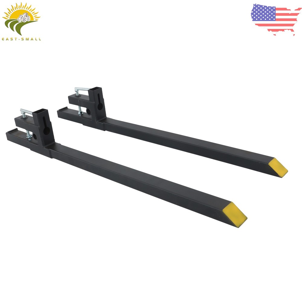 Clamp on Pallet Forks 60" for Tractor Bucket Loader Tractor Skid Steer Universal