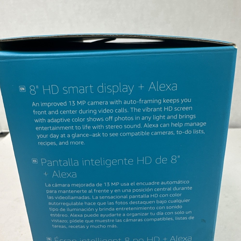 Amazon Echo Show 8 (2nd Gen) Smart Display Speaker - Charcoal NEW OPEN BOX