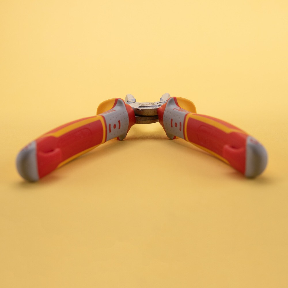 NWS 7" High Leverage Combination Pliers CombiMax VDE - Matte Chromium - SoftGrip