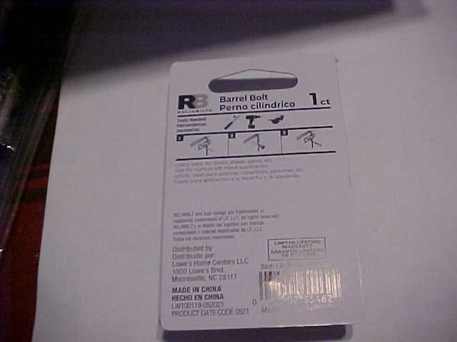 2" Barrel Bolt Brass Finish