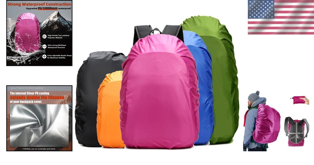 Lightweight Waterproof Backpack Rain Cover – Essential for Camping & Hiking