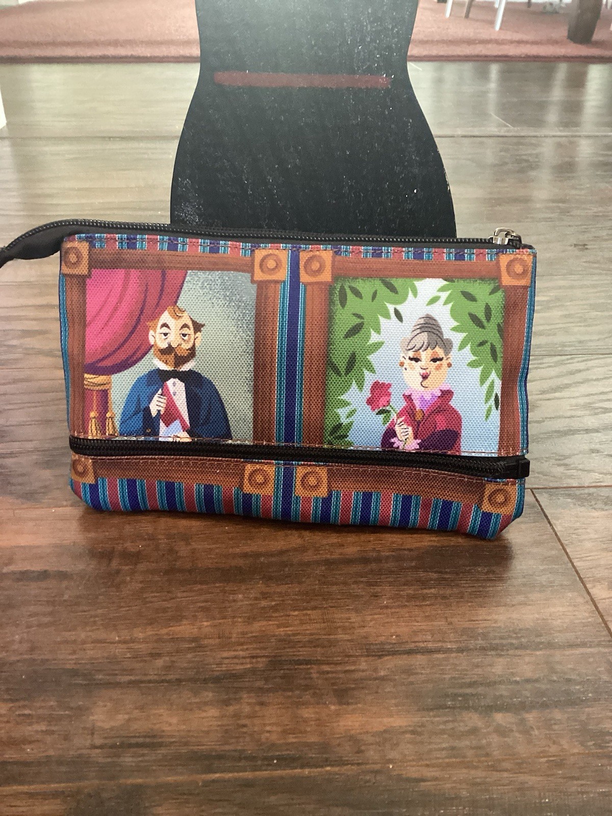 Disney Haunted Mansion Stretching Room Portraits Bag Zip Pouch