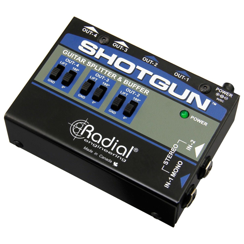 Radial Engineering Shotgun 4-Channel Amp Driver Guitar-level Signal Buffer