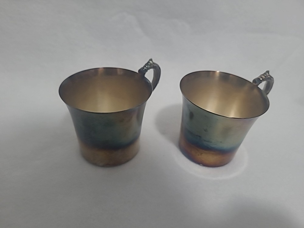 Wallace Silverplate Set Of 2 Cups With Handle