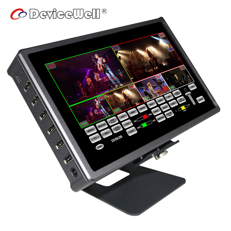 DeviceWell HDS8107 7inch 4*HDMI-Compatible Video Switcher Multiple Touch-Screen