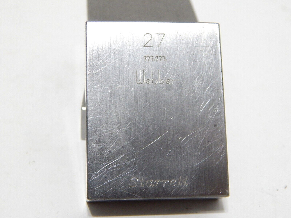 STARRETT WEBBER GAGE BLOCK 27MM