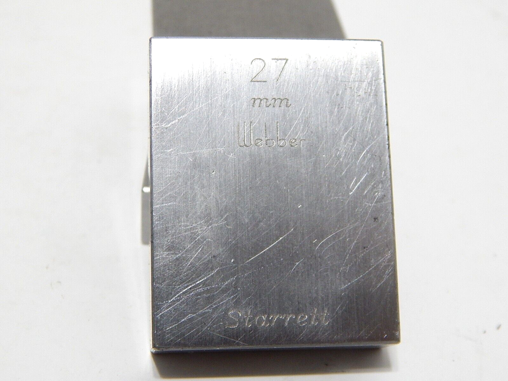 STARRETT WEBBER GAGE BLOCK 27MM