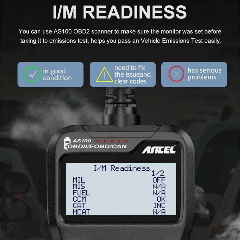 ANCEL AS100 OBD2 Car Scanner Code Reader Diagnostic Tool Engine Fault Check