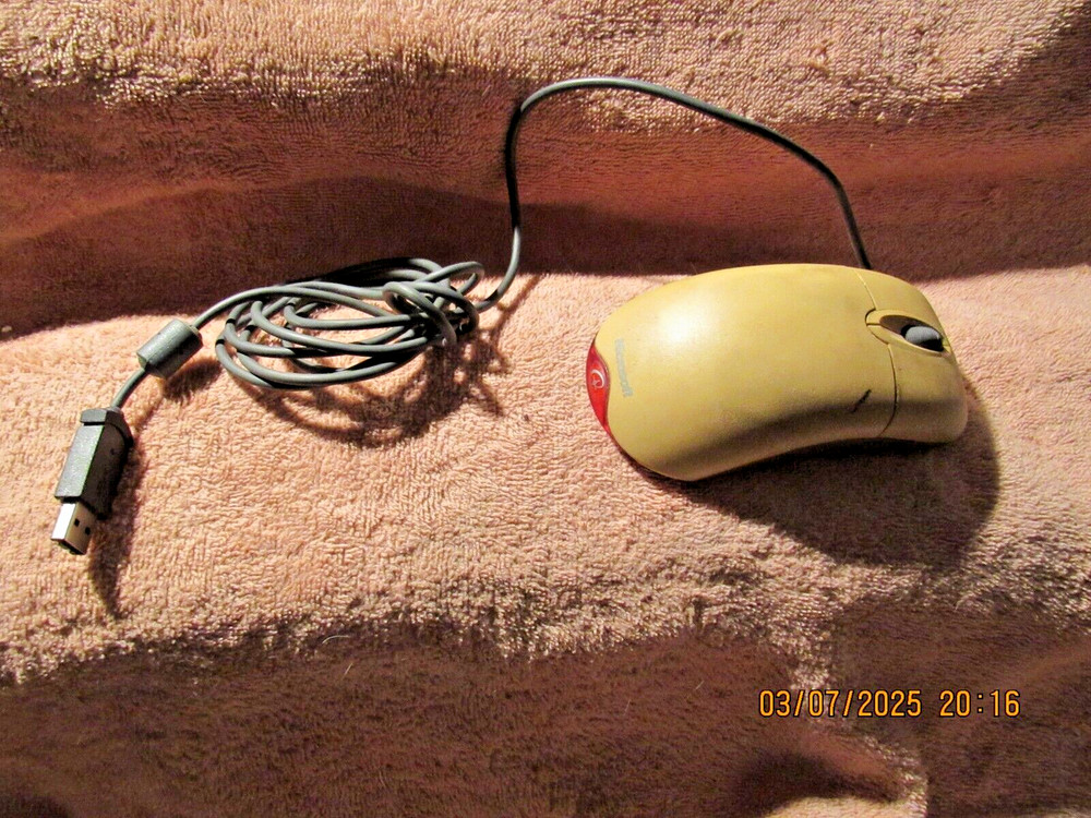 Vintage Microsoft wired Mouse, Optical USB and PS/2