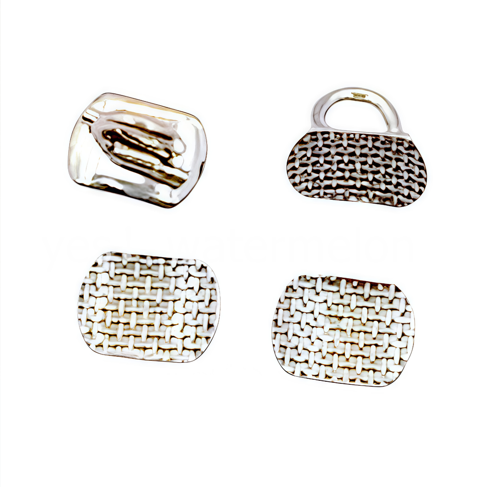 100 Pcs Dental Orthodontic Direct Bond Eyelet Rectangular Base Lingual Button