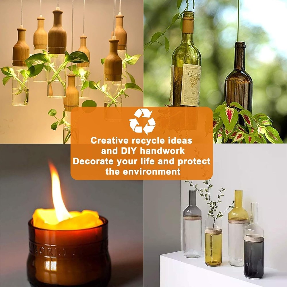 Versatile Glass Bottle Cutter with Adjustable Blades - Ideal for Creative Decor