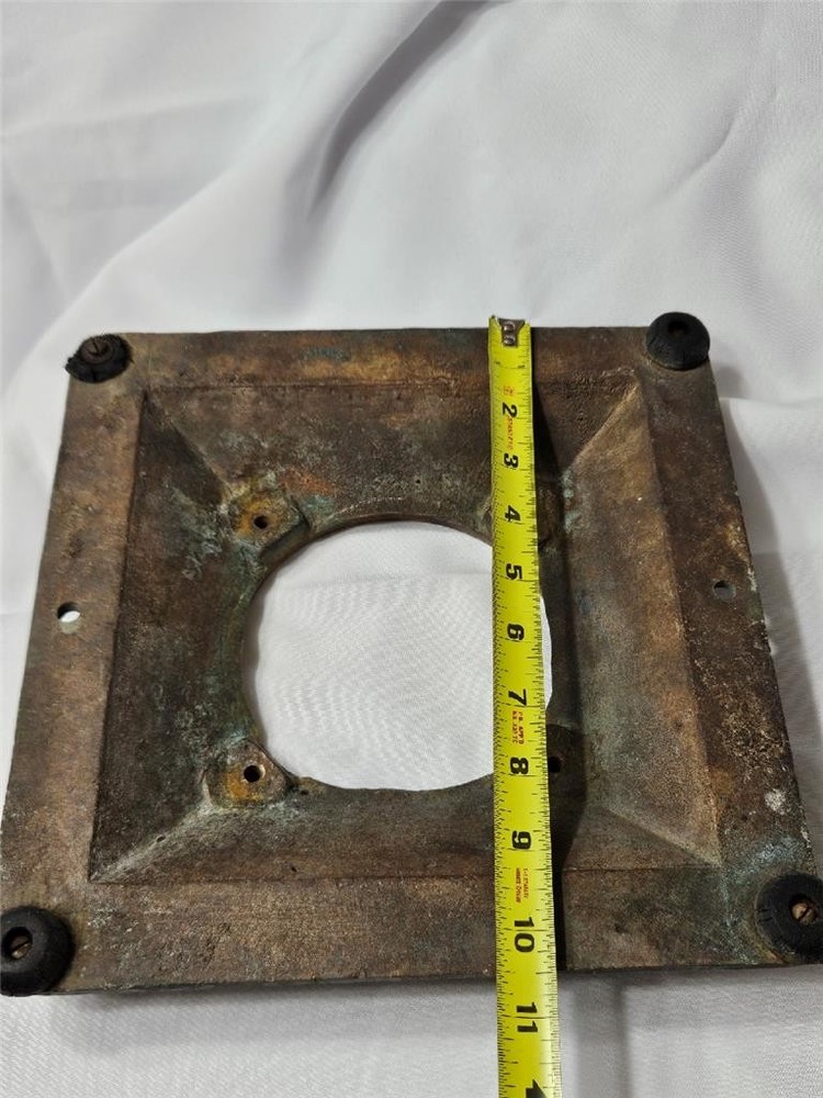 Vintage Solid Cast Brass Machine Motor Base Alsop Engineering Co, Architectural