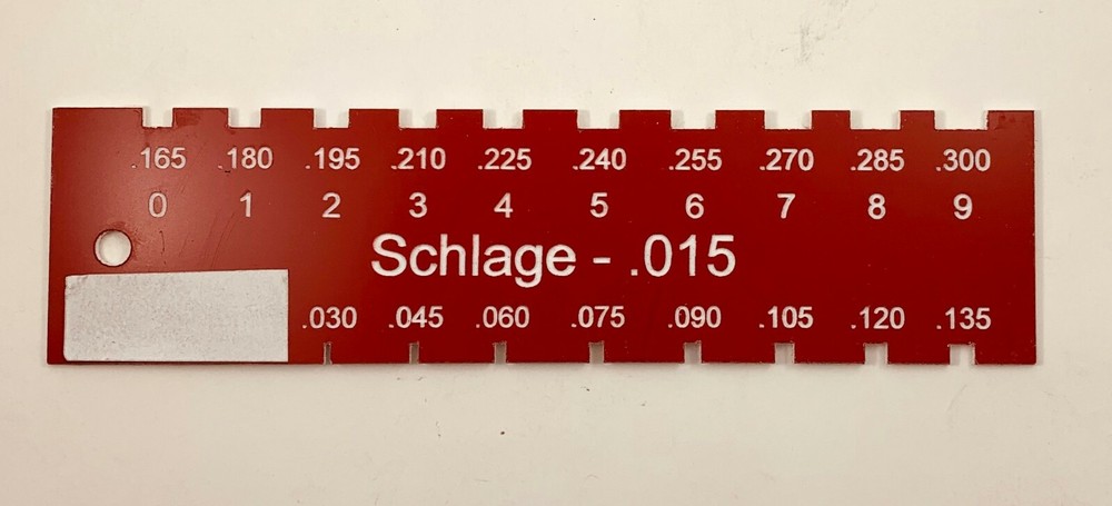 Locksmith Pin Gauge for Schlage