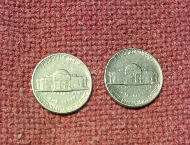 1996P jefferson nickel grease strike through error