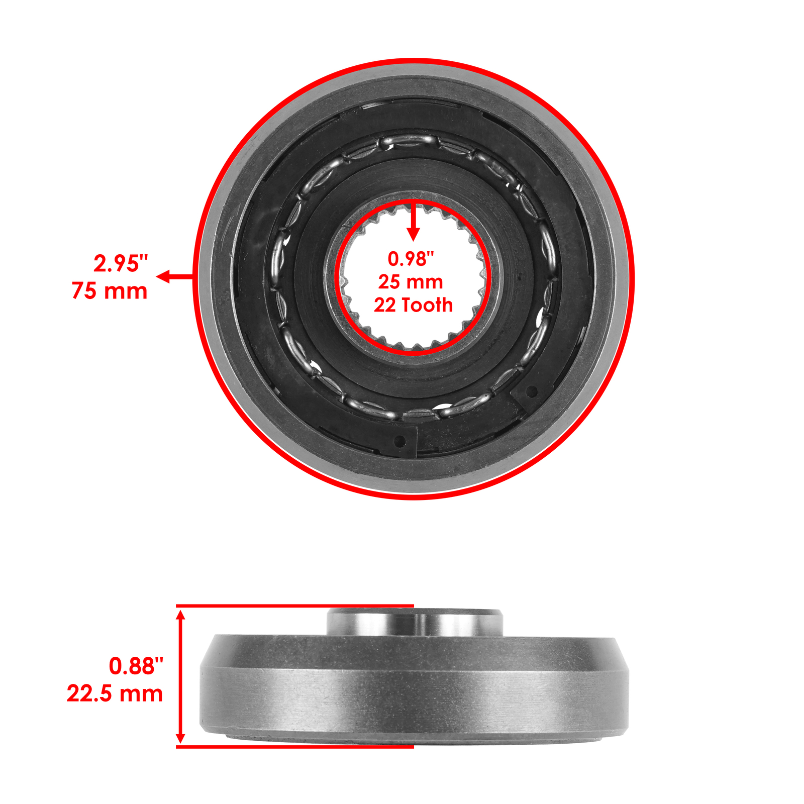 Starter Clutch And Driven Gear W/Gasket for Honda TRX450ER TRX 450Er 2006-2014