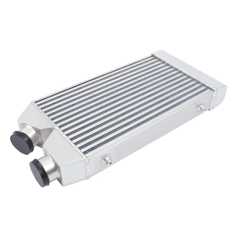 Universal Aluminum Intercooler Front Mount 2.5" Inlet&Outlet Same One Side