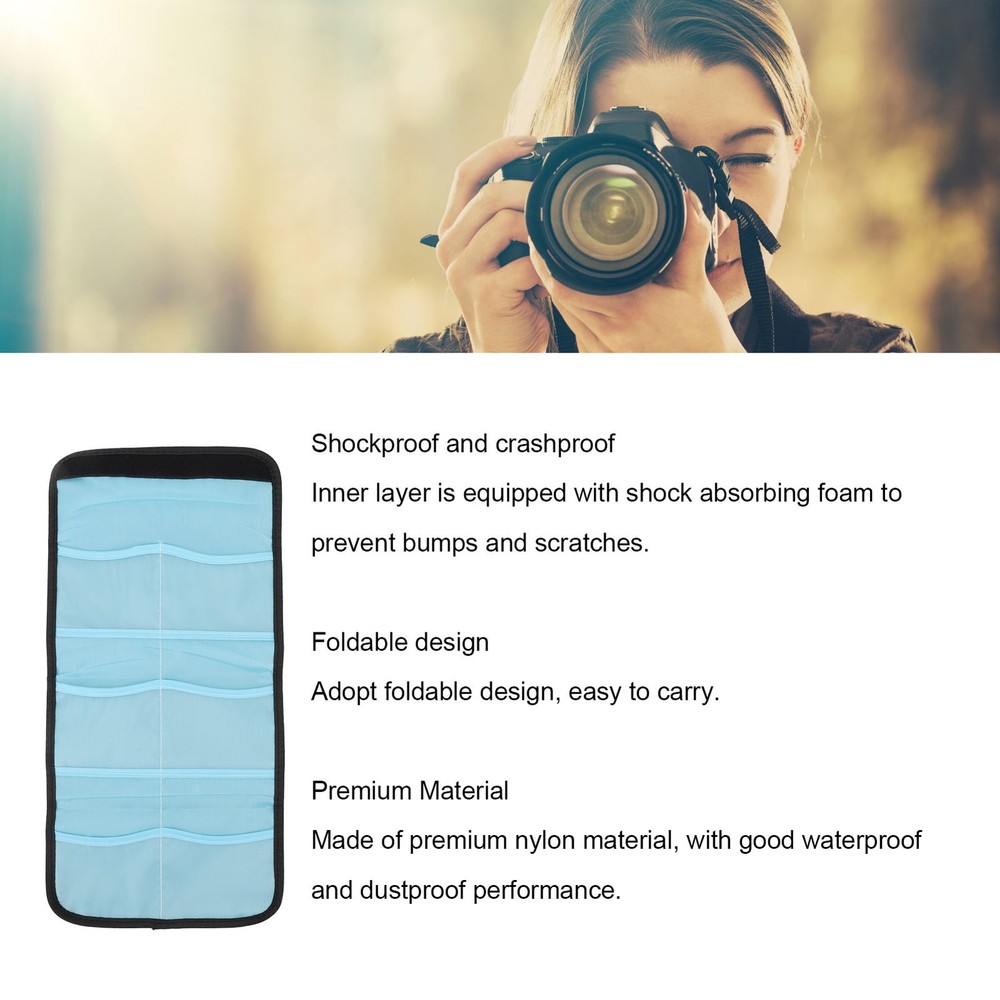 6pcs Shockproof Camera Lens Filter Case For 25-86mm Round Filter Excellent
