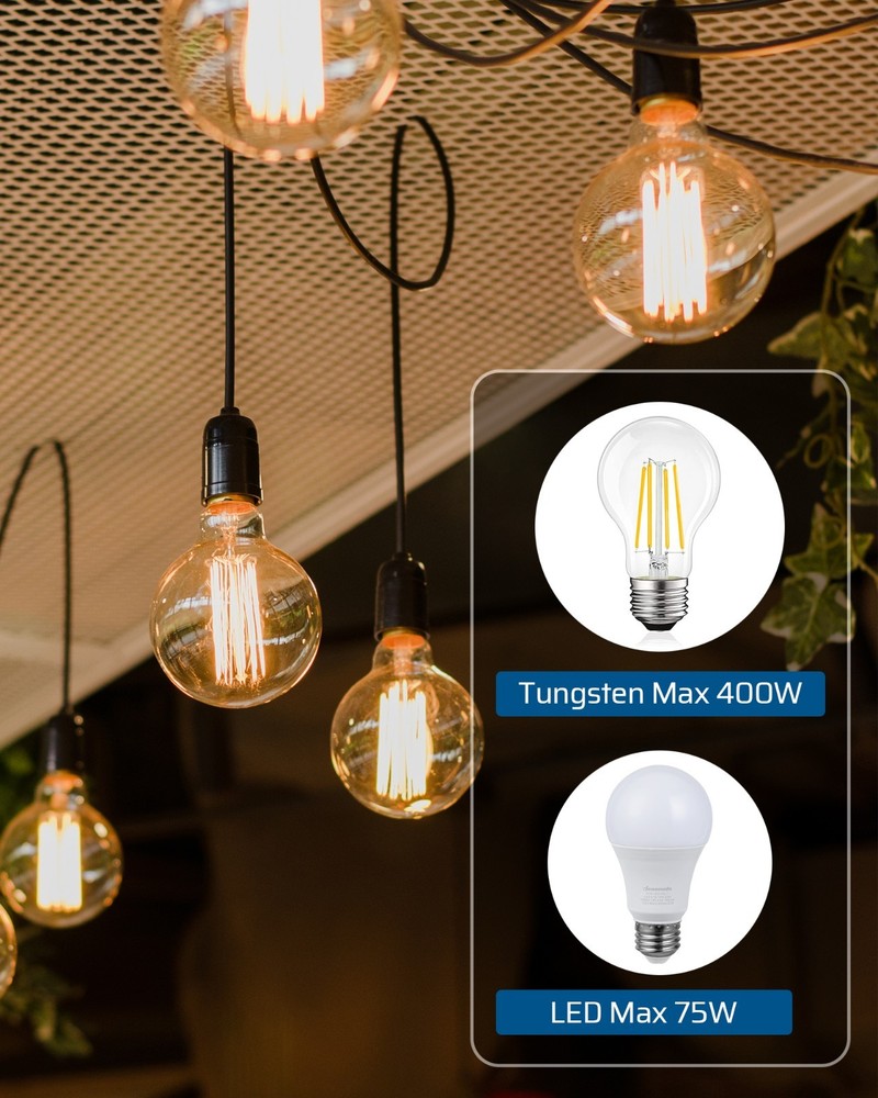 EDISHINE Dusk to Dawn Dimmer Plug, 100FT Conrtrol Range Dimmable Timer