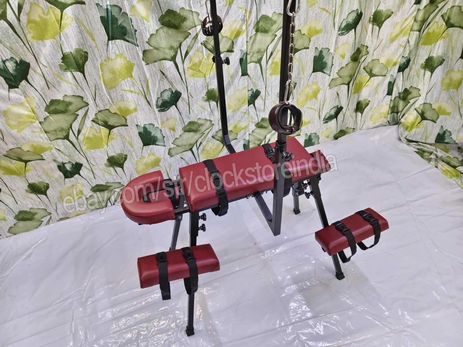 Portable Heavy Duty Bench Table Wine Color