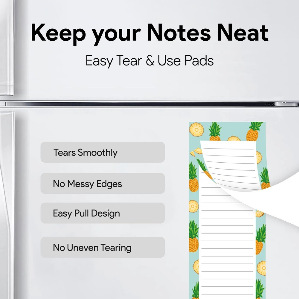 8 Large Magnetic Notepads – Big for 8 Pack - Large, LARGE 8 PACK