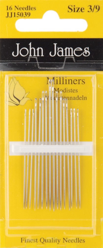 Colonial Needle JJ150-39 Milliners Hand Needles-Size 3/9 16/Pkg