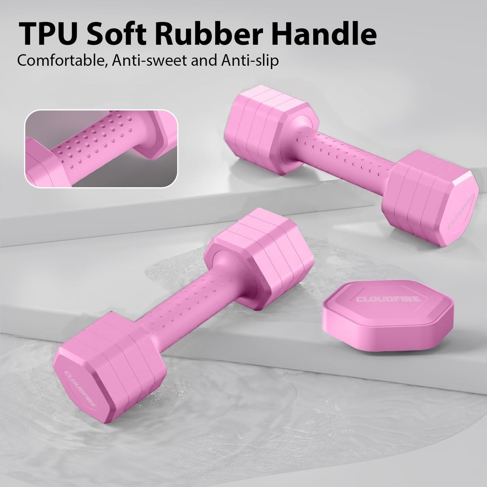 Adjustable Dumbbell Set 4 in 1 Hand Weights Pair