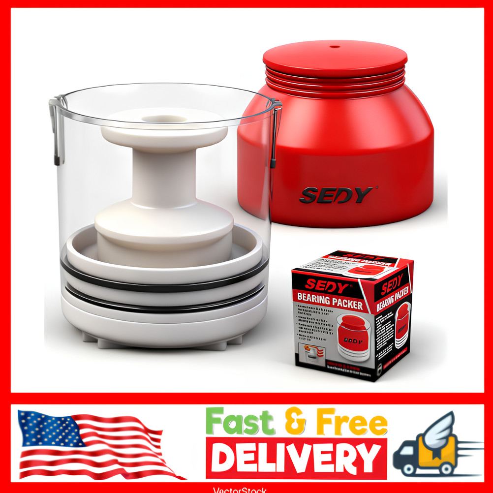 Premium Bearing Packer Kit - Effortlessly Flushes Old Grease and Repacks Wheel -