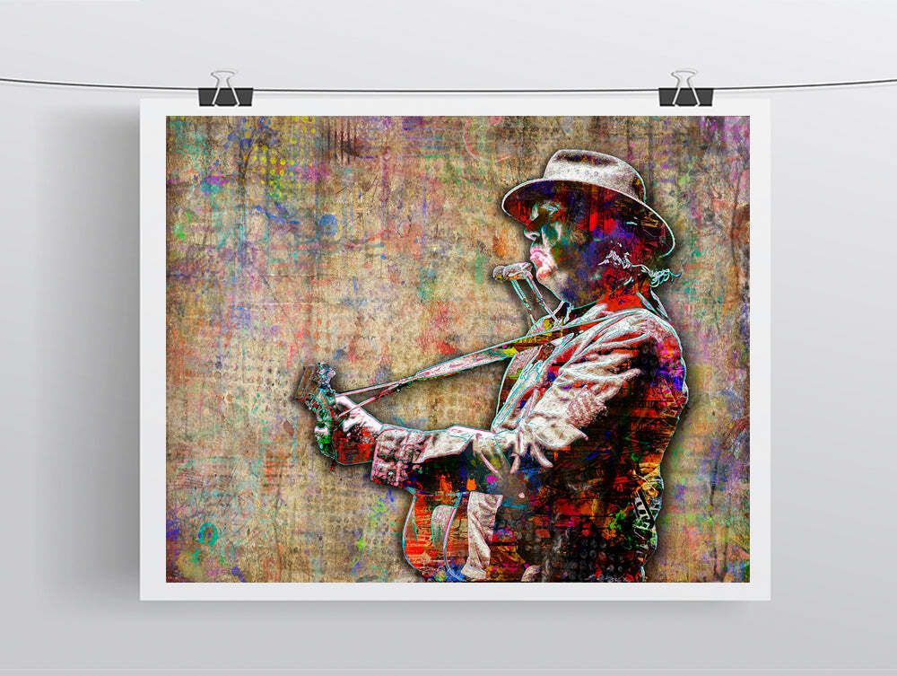 Neil Young Poster, Neil Young Gift, Neil Young Tribute Fine Art FREE SHIPPING US