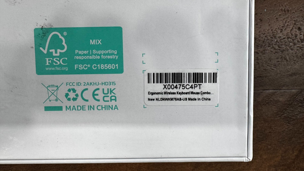 Nulea KM75 Advanced Ergonomic Wireless Keyboard & Mouse Combo Comfortable Black