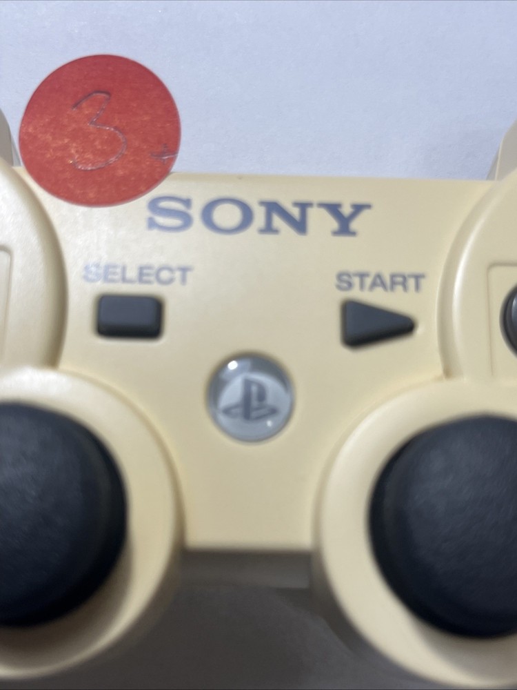 Sony PS3 Dualshock 3 Controller OEM Tested Working Yellowed Shell