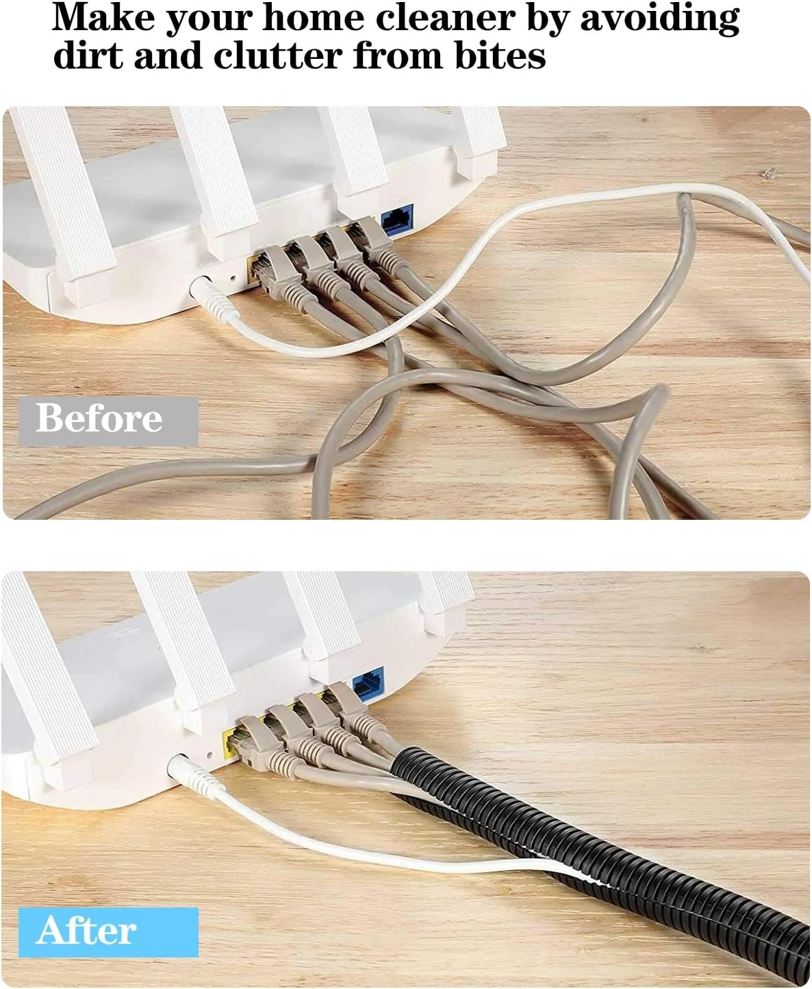 1/4" ID Wire Loom Split Tubing 16.5 ft Cord Protector Flexible Automotive Wire