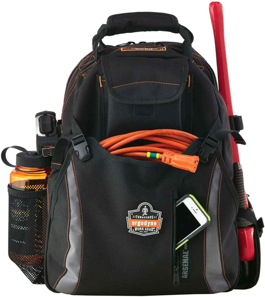 Arsenal 5843 Black Tool Backpack with Dual Compartments - Regular Size