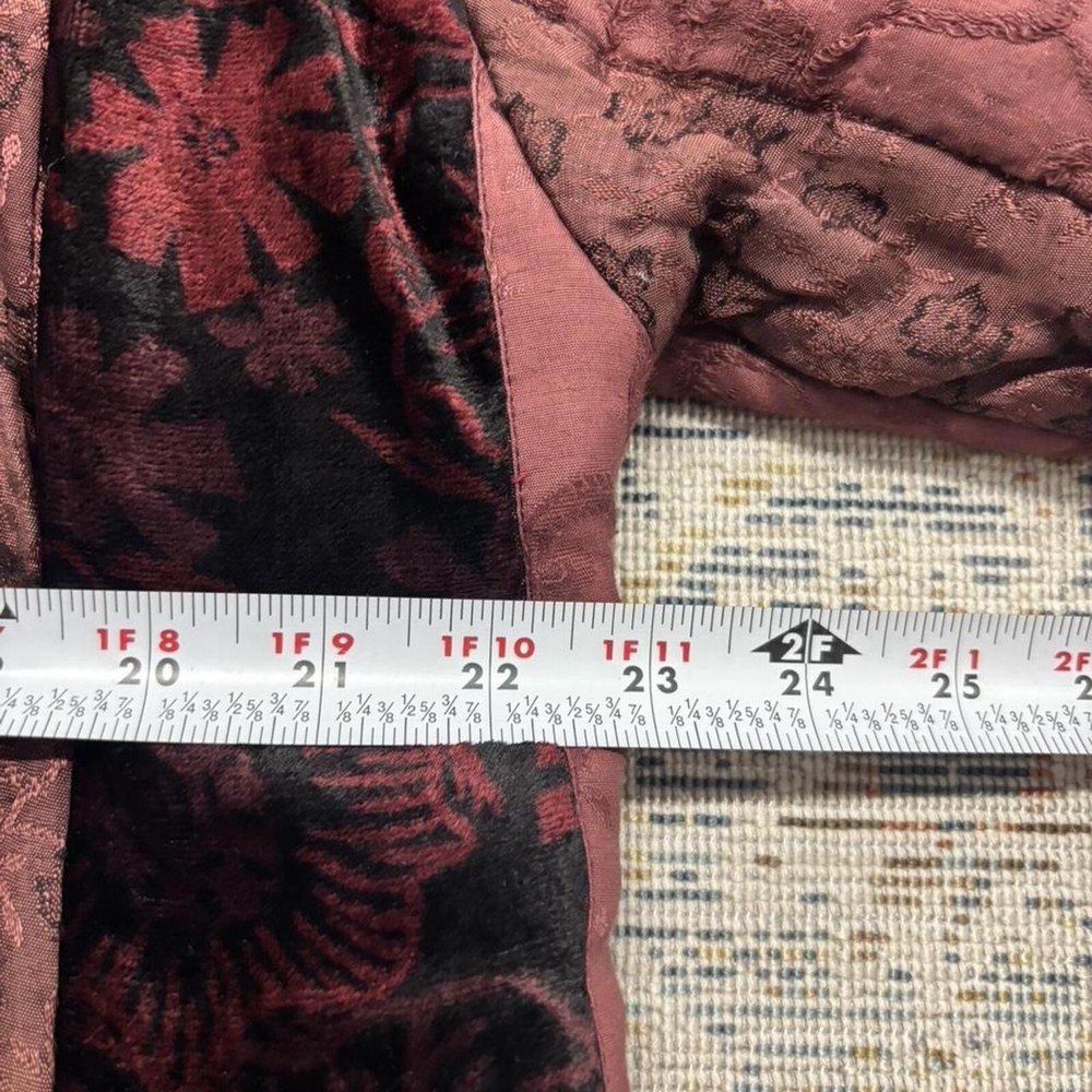 Vintage Toshi Patchwork Quilted Jacket Boho Tapestry Velvet Plaid Button Front