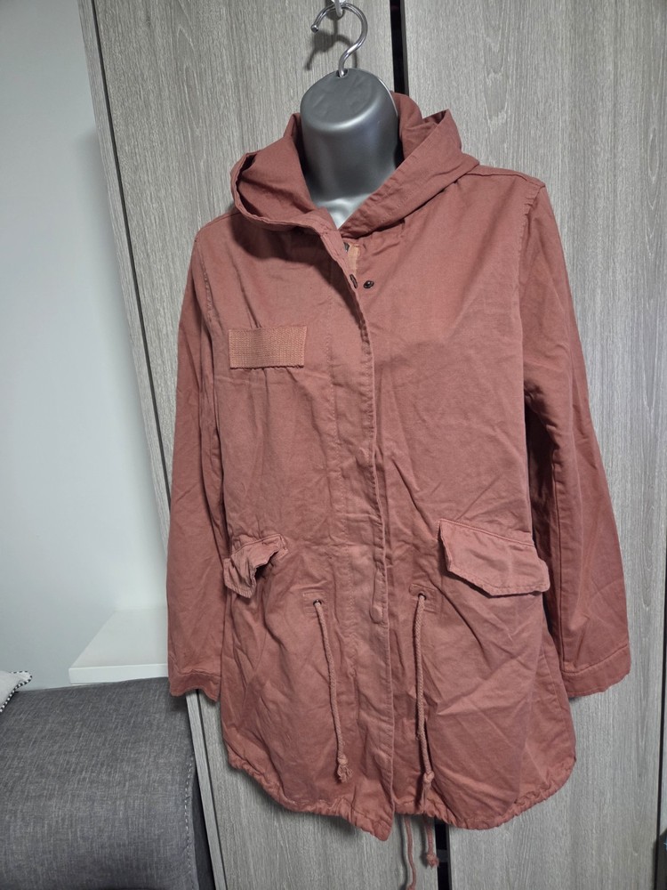 Size S ( Uk 8-10) Jacket 100% Cotton With Pull Strings At The Waist