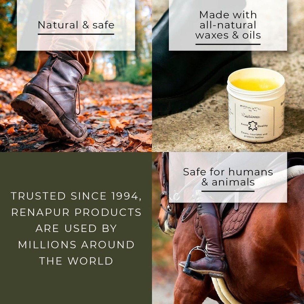 Leather Balm, Protector & Restorer. (6.7 fl oz + application sponge)