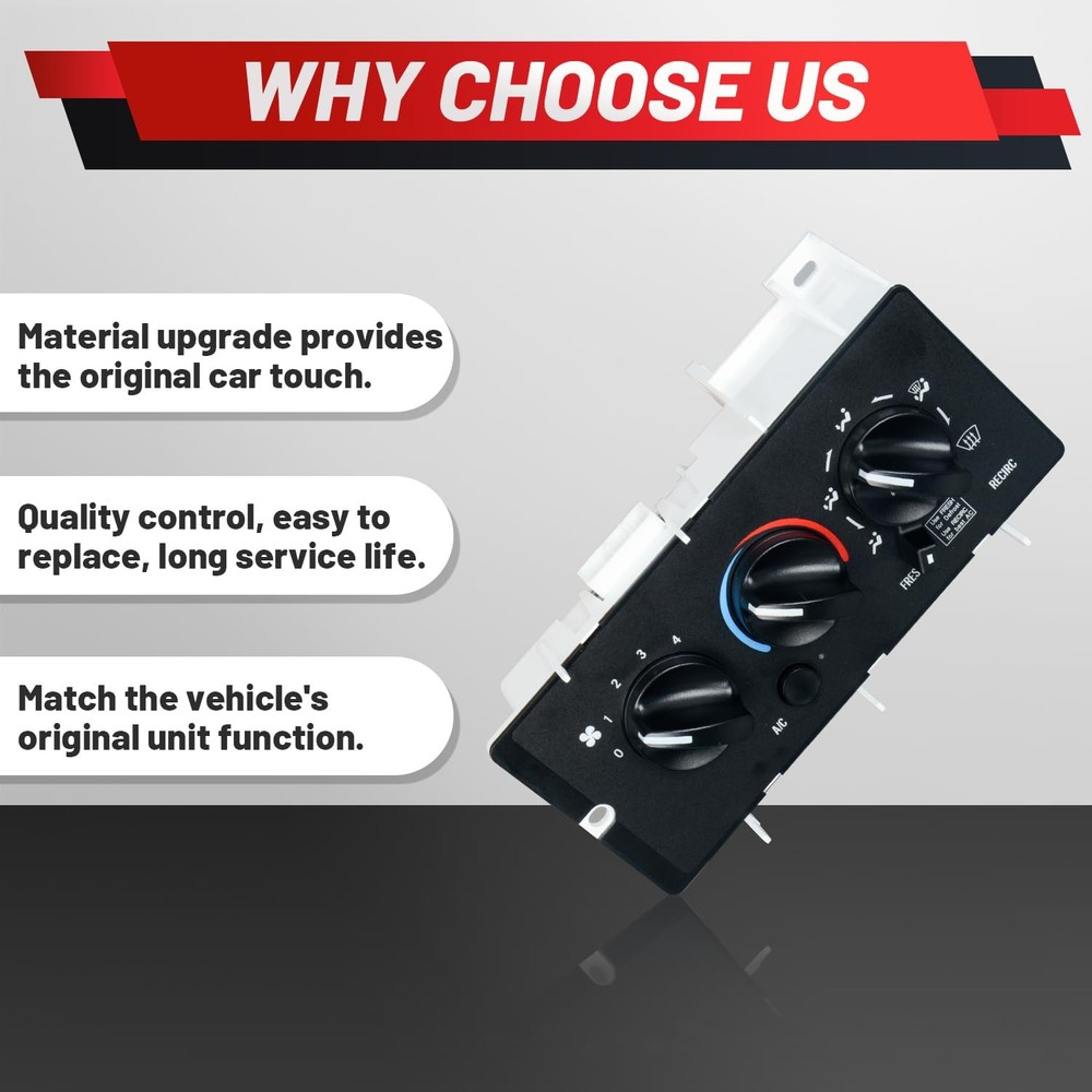 Upgraded AC Heater Climate Control Module Compatible with Mack Ch613 Black