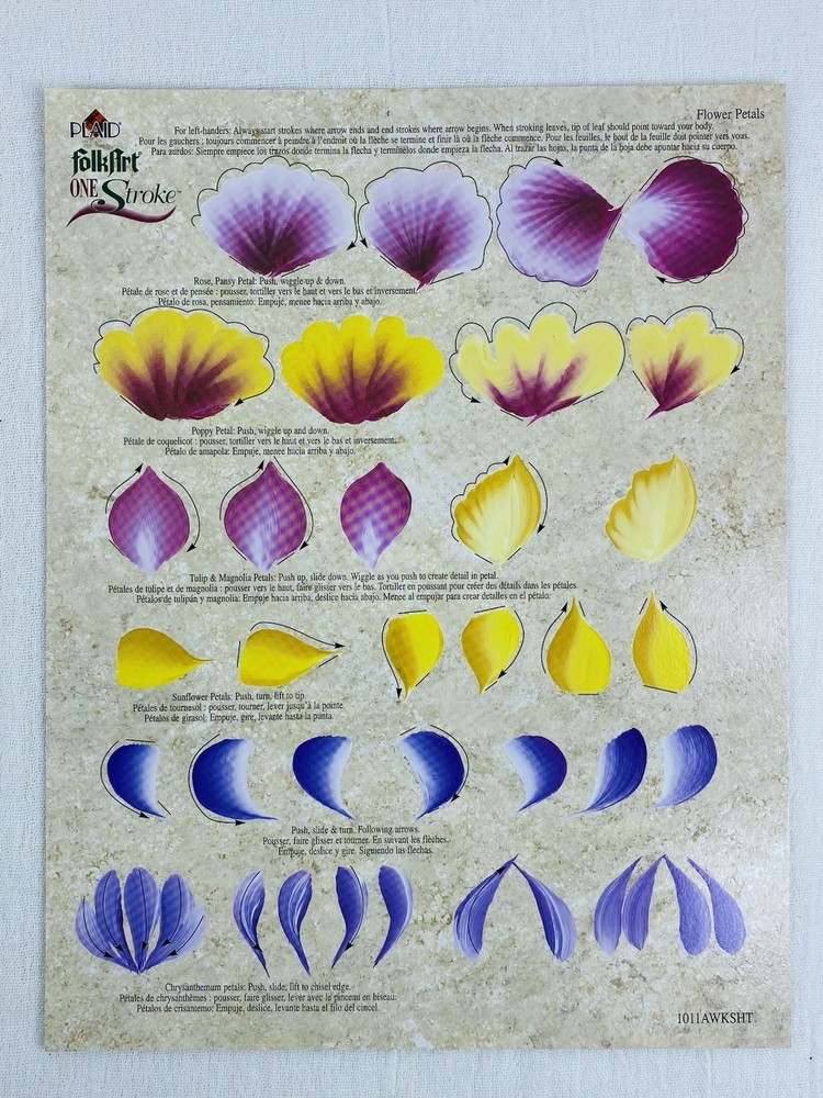 Basic Strokework Folkart One Stroke Worksheet Pack Plaid #1011 (2002)