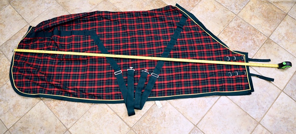 Integrity Beval New custom stable sheet show cooler blanket plaid 78-80"