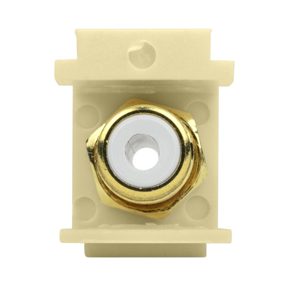 Construct Pro RCA to RCA Keystone Jack Insert (8 Color Bands, Ivory)