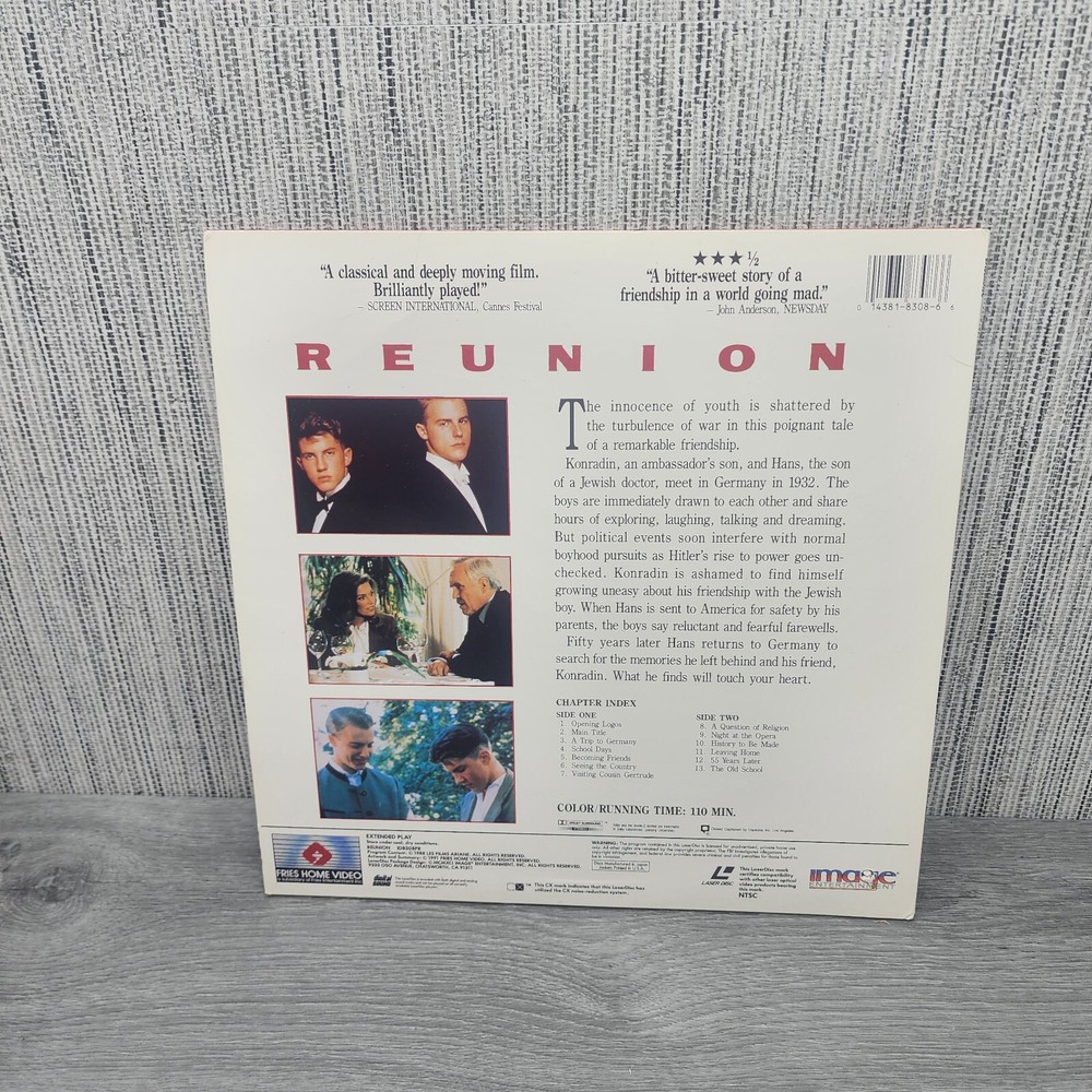 Reunion Laserdisc 1991 Jason Robards War